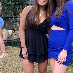 Princess Polly- Theodora Playsuit Black